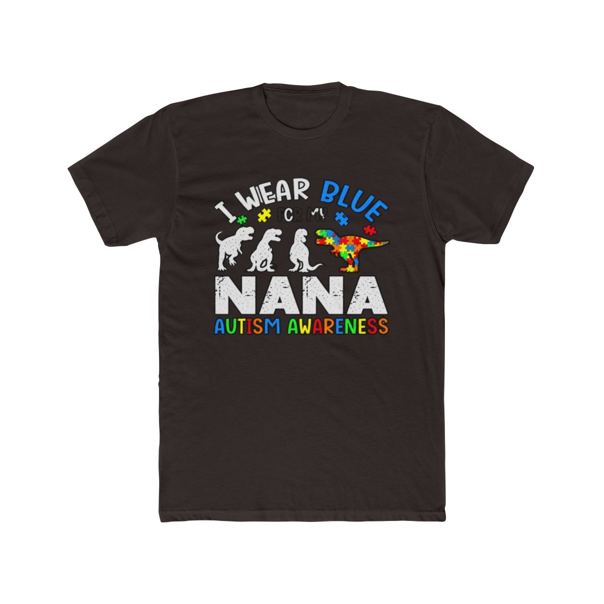 I Wear Blue For My Nana Autism Awareness Dinosaur - alternate angle 2, merchandise