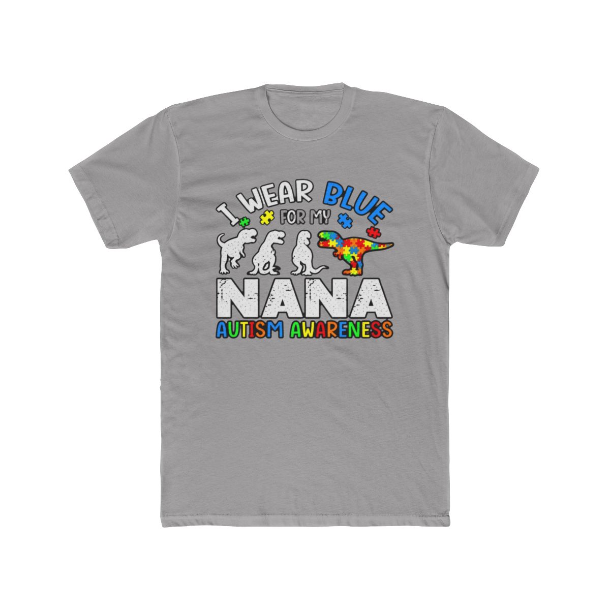 I Wear Blue For My Nana Autism Awareness Dinosaur - Official T-Shirts merchandise