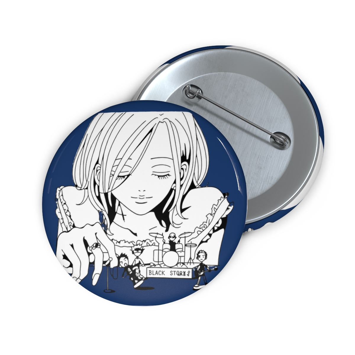 NANA Osaki Komatsu Anime Manga 1.6" Enamel Pin Badge by Pinstant - alternate angle 1, merchandise