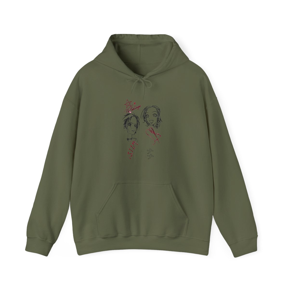 Nana Outline Art Fur Trim Girls Hoodie - alternate angle 4, merchandise